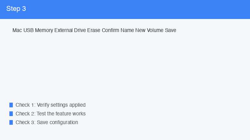 Mac USB Memory External Drive Erase Confirm Name New Volume Save