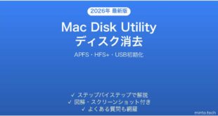 【2026年最新版】Macのディスクユーティリティでディスクを消去する方法完全ガイド