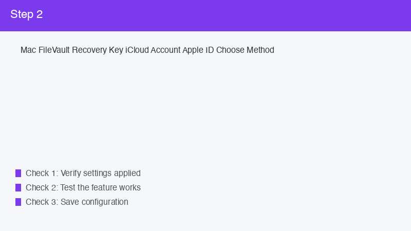 Mac FileVault Recovery Key iCloud Account Apple ID Choose Method