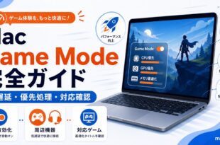 MacのGame Modeで低遅延や優先処理や対応ゲームを整理した日本語アイキャッチ画像