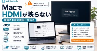 MacでHDMIが認識されない・映らない原因と対処法の図解