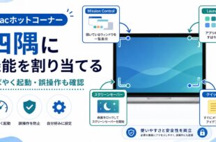 MacホットコーナーでMission Control、Launchpad、スクリーンセーバー、クイックメモを四隅に割り当てる日本語アイキャッチ画像