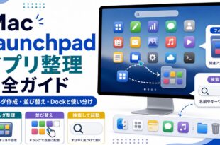 MacのLaunchpadでフォルダ作成や並び替えやDockとの使い分けを整理した日本語アイキャッチ画像