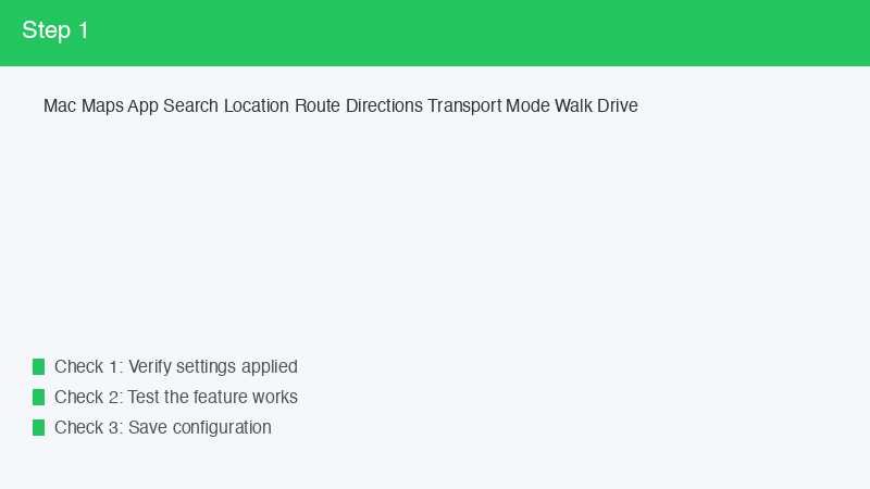 Mac Maps App Search Location Route Directions Transport Mode Walk Drive