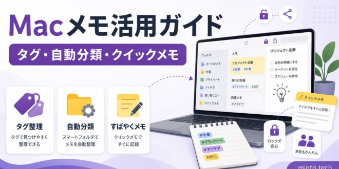【2026年最新版】Macのメモアプリ（Notes）詳細活用完全ガイド【タグ・スマートフォルダ・Quick Note・共有機能 ...