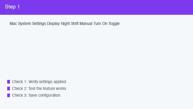 Mac System Settings Display Night Shift Manual Turn On Toggle