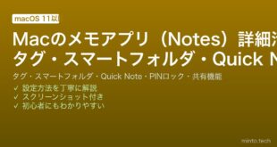 【2026年最新版】Macのメモアプリ（Notes）詳細活用完全ガイド【タグ・スマートフォルダ・Quick Note・共有機能】