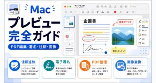 MacのプレビューでPDF編集や電子署名や注釈追加やPDF整理や画像変換を行う流れを整理した日本語アイキャッチ画像