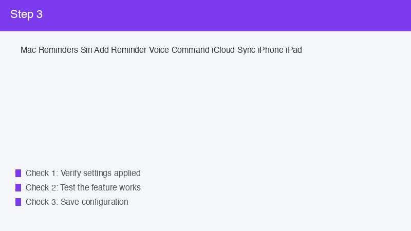 Mac Reminders Siri Add Reminder Voice Command iCloud Sync iPhone iPad