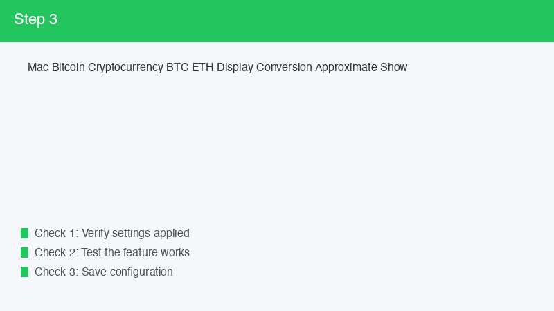 Mac Bitcoin Cryptocurrency BTC ETH Display Conversion Approximate Show