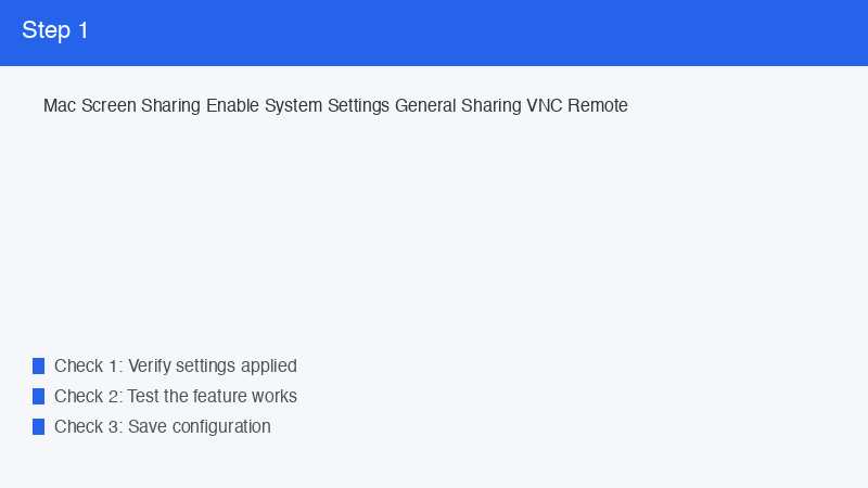 Mac Screen Sharing Enable System Settings General Sharing VNC Remote
