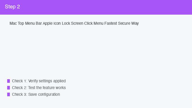 Mac Top Menu Bar Apple Icon Lock Screen Click Menu Fastest Secure Way