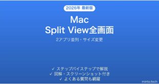 【2026年最新版】MacのSplit Viewで2アプリを並列表示する方法完全ガイド