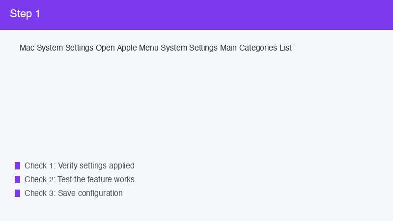 Mac System Settings Open Apple Menu System Settings Main Categories List