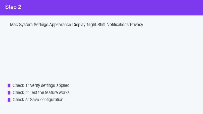 Mac System Settings Appearance Display Night Shift Notifications Privacy