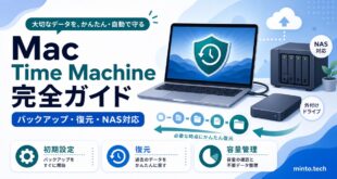 MacのTime Machineでバックアップや復元やNAS対応や容量管理を整理した日本語アイキャッチ画像