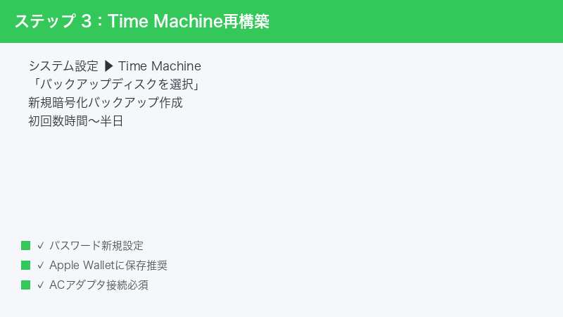 Mac System Settings Time Machine Backup Disk Select Encrypted New Setup