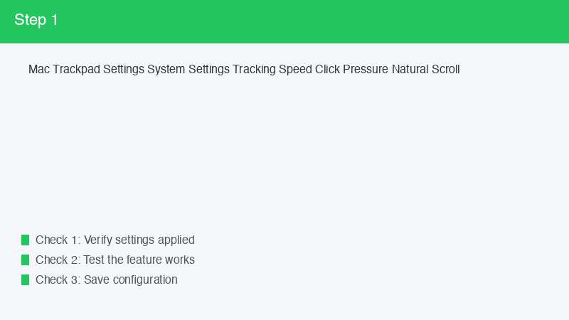 Mac Trackpad Settings System Settings Tracking Speed Click Pressure Natural Scro