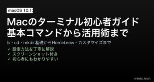 【2026年最新版】Macのターミナル（Terminal）初心者ガイド｜基本コマンド・ファイル操作・便利な使い方