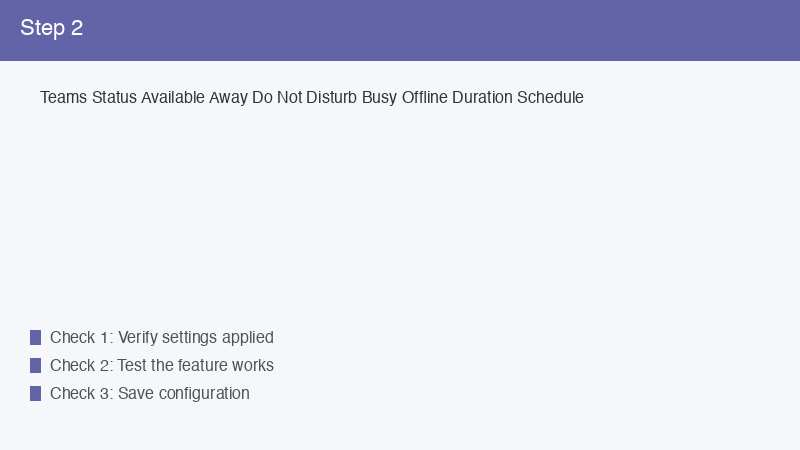Teams Status Available Away Do Not Disturb Busy Offline Duration Schedule
