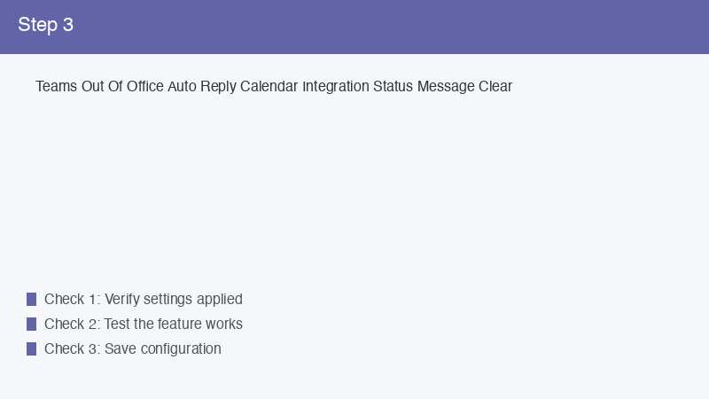 Teams Out Of Office Auto Reply Calendar Integration Status Message Clear
