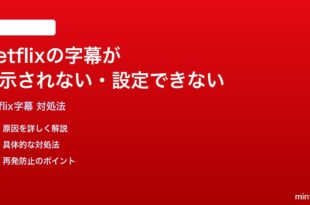 Netflixの字幕が表示されない設定できない時の対処法