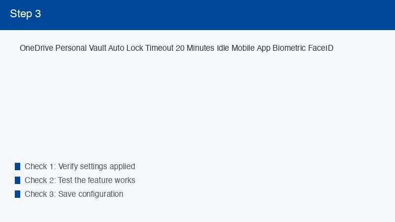 OneDrive Personal Vault Auto Lock Timeout 20 Minutes Idle Mobile App Biometric F