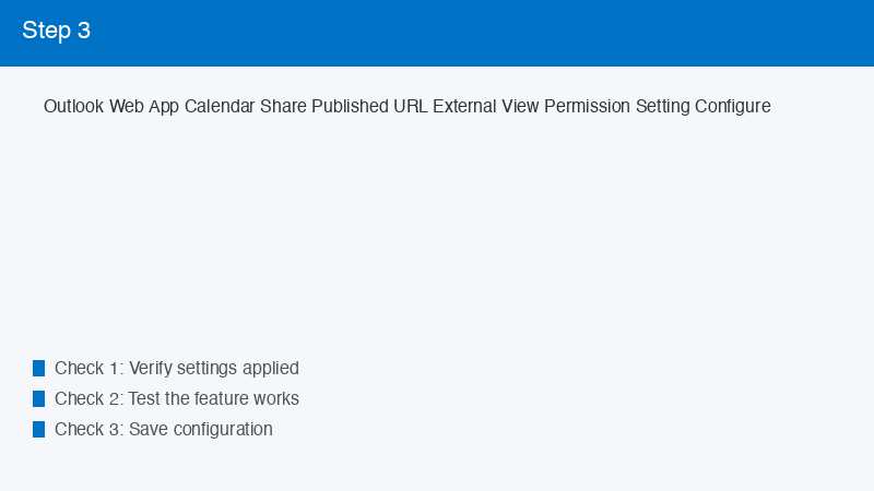 Outlook Web App Calendar Share Published URL External View Permission Setting Co