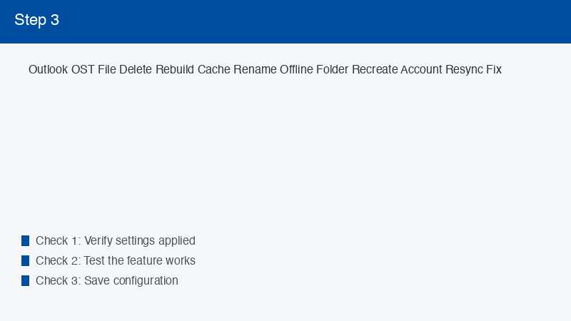 Outlook OST File Delete Rebuild Cache Rename Offline Folder Recreate Account Res