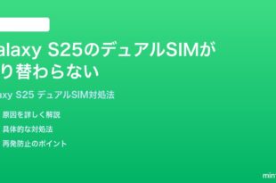 Samsung Galaxy S25のデュアルSIMが切り替わらない通話に使えない時の対処法