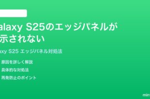 Samsung Galaxy S25のエッジパネルが表示されない時の対処法