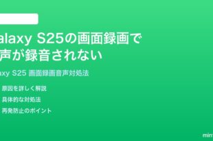 Samsung Galaxy S25の画面録画で音声が録音されない時の対処法