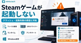 Steamゲームが起動しない・クラッシュする原因と対処の図解