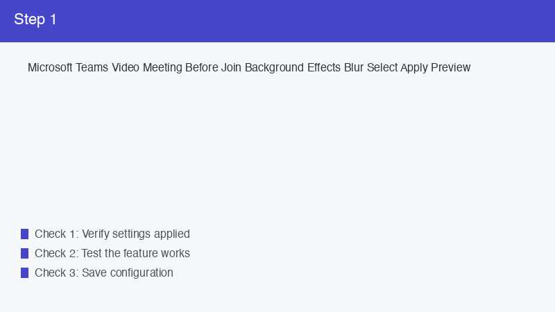 Microsoft Teams Video Meeting Before Join Background Effects Blur Select Apply P