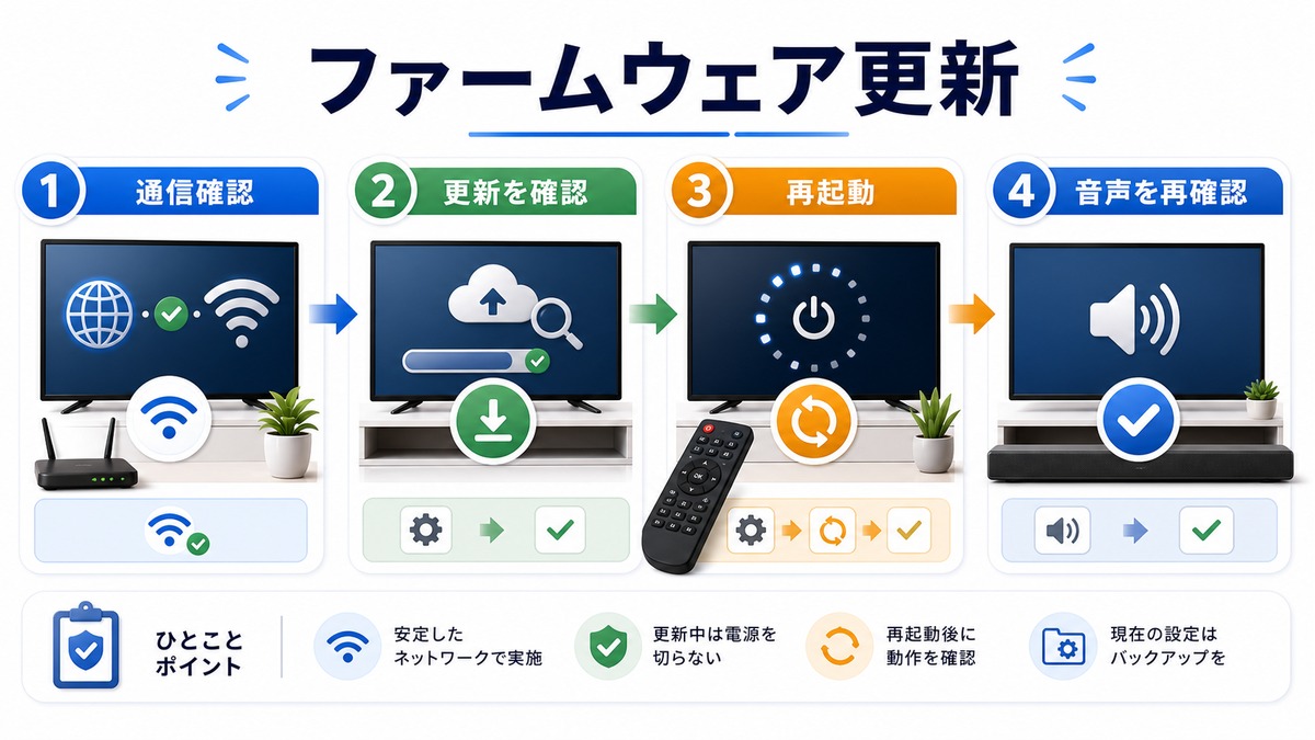 ファームウェア更新の流れの図解