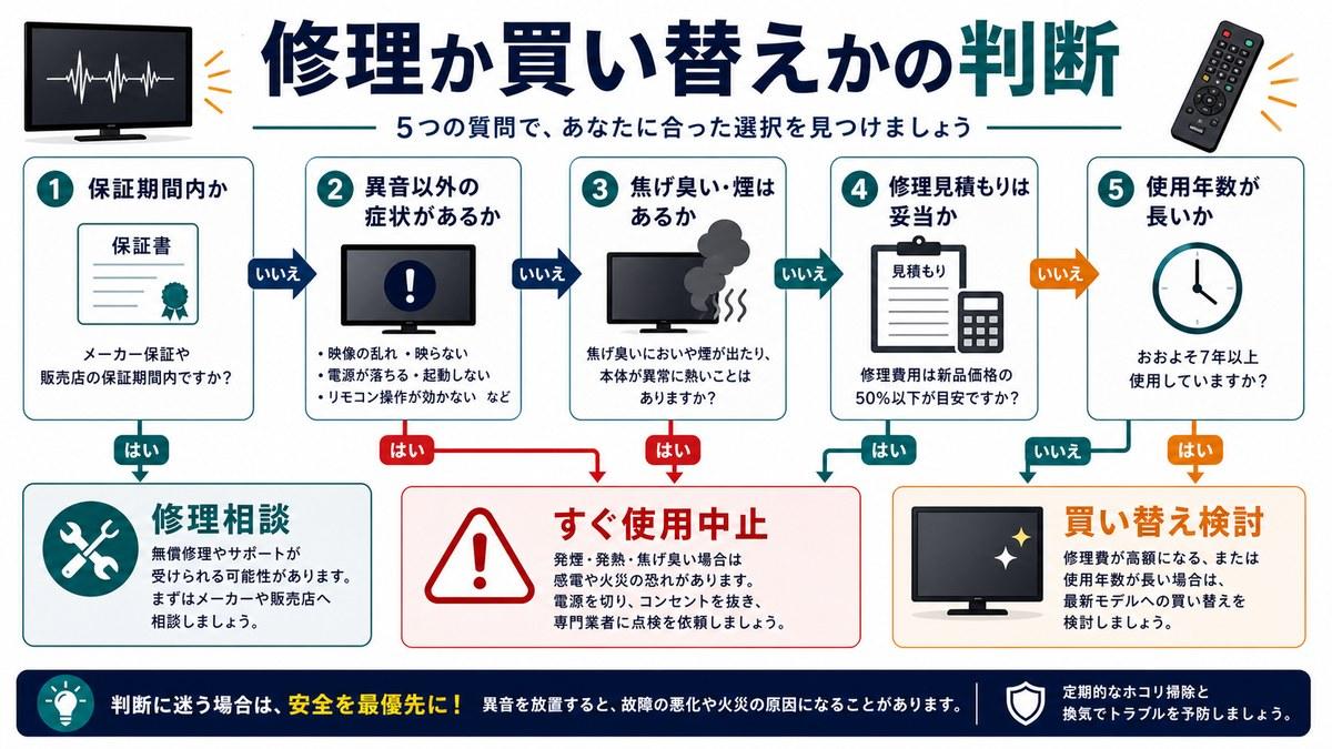 修理か買い替えの判断の図解