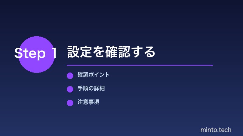 配信設定確認手順