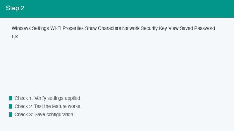 Windows Settings Wi-Fi Properties Show Characters Network Security Key View Save