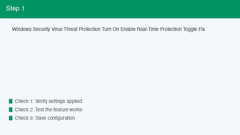 Windows Security Virus Threat Protection Turn On Enable Real-Time Protection Tog