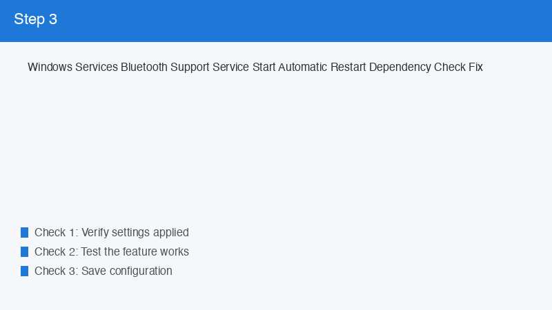Windows Services Bluetooth Support Service Start Automatic Restart Dependency Ch