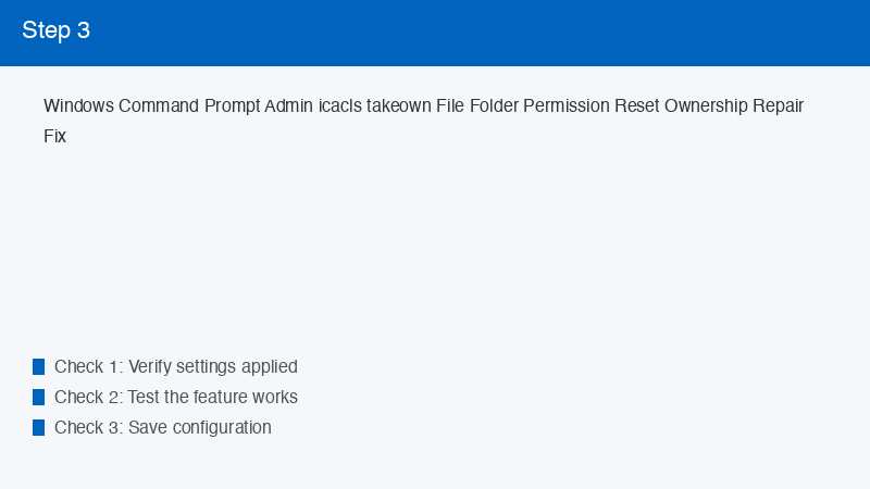 Windows Command Prompt Admin icacls takeown File Folder Permission Reset Ownersh