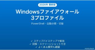 【2026年最新版】Windowsファイアウォールのプロファイル(パブリック/プライベート/ドメイン)の違いと切替方法完全ガイド