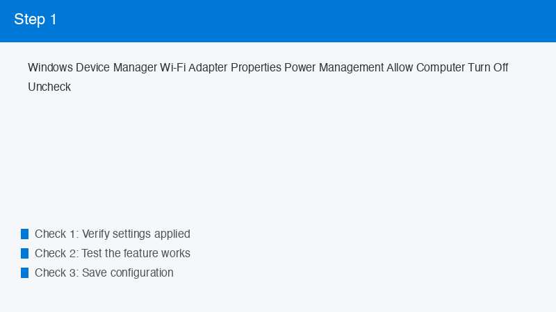 Windows Device Manager Wi-Fi Adapter Properties Power Management Allow Computer 