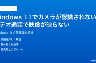 Windows 11でカメラが認識されないビデオ通話で映像が映らない時の対処法