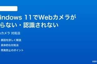 Windows 11でWebカメラが映らない認識されない時の対処法