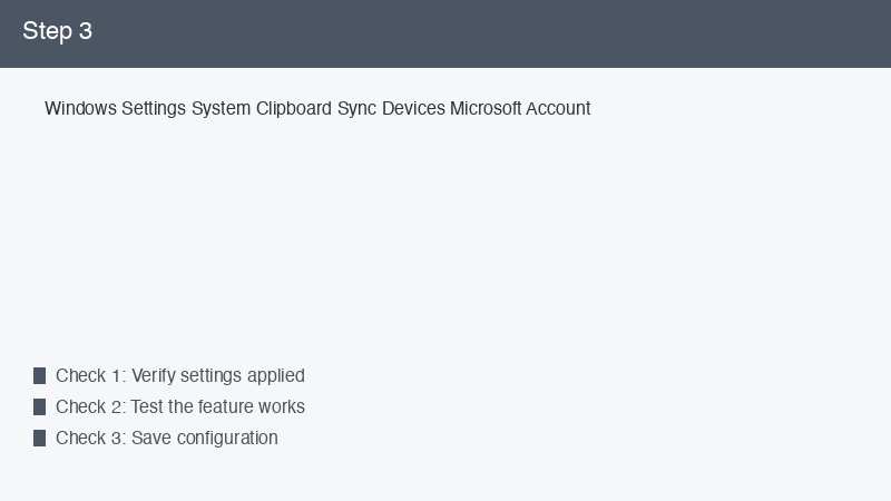 Windows Settings System Clipboard Sync Devices Microsoft Account