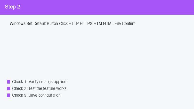 Windows Set Default Button Click HTTP HTTPS HTM HTML File Confirm