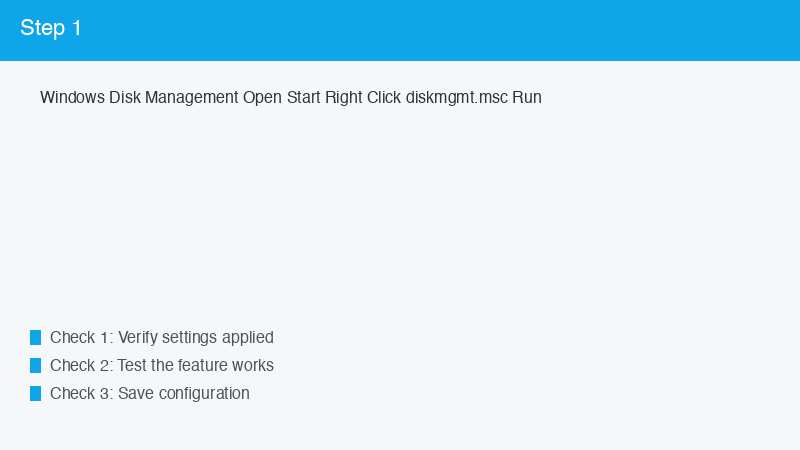 Windows Disk Management Open Start Right Click diskmgmt.msc Run
