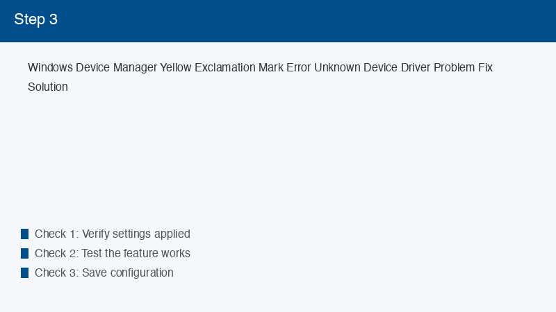 Windows Device Manager Yellow Exclamation Mark Error Unknown Device Driver Probl