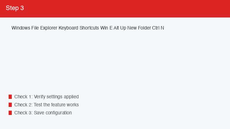 Windows File Explorer Keyboard Shortcuts Win E Alt Up New Folder Ctrl N